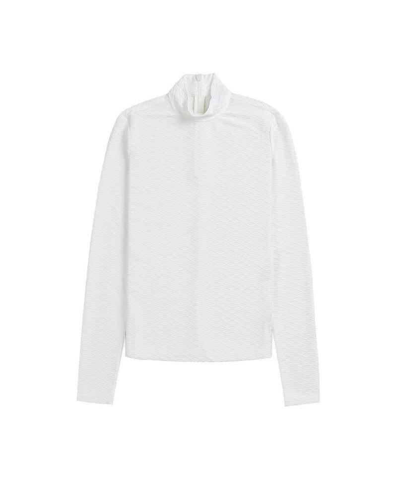 Karl Lagerfeld Long-Sleeved Mock Neck Top商品第1张图片规格展示