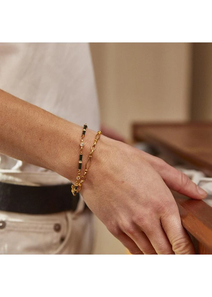 商品LAURA VANN|Marlowe embellished 18kt gold-plated bracelet,价格¥1986,第2张图片详细描述