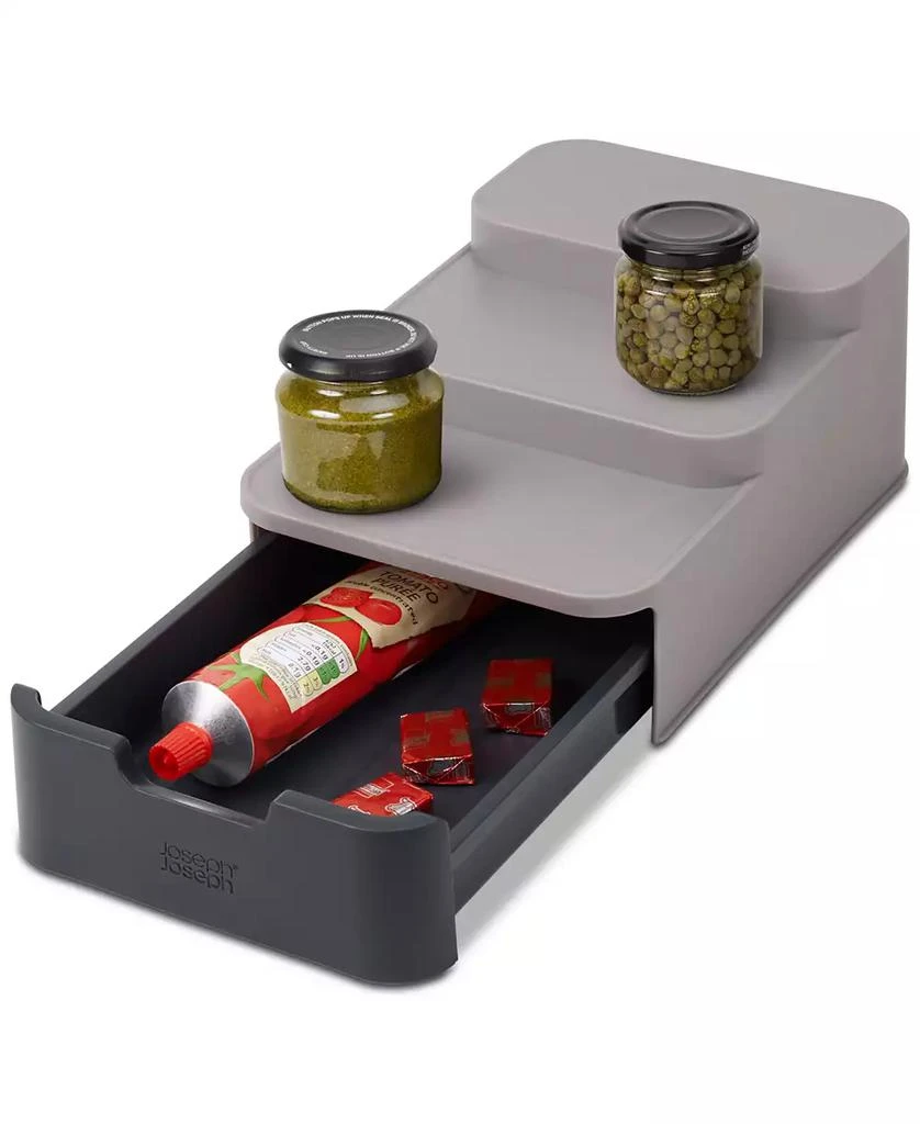商品Joseph Joseph|CupboardStore Compact Tiered Organizer with Drawer,价格¥194,第3张图片详细描述