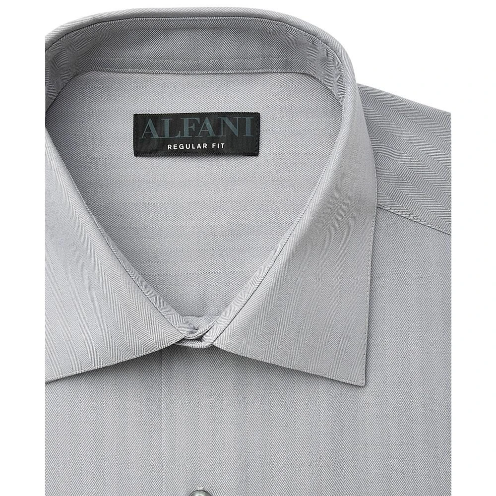 商品Alfani|Men's Regular Fit 2-Way Stretch Herringbone Dress Shirt, Created for Macy's,价格¥195,第3张图片详细描述