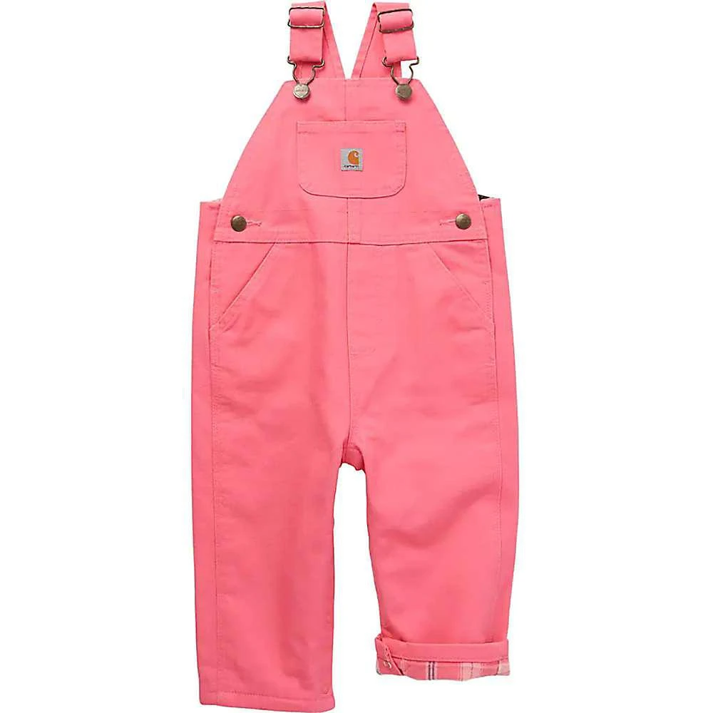 商品Carhartt|Carhartt Infant Girls' Loose Fit Canvas Flannel Lined Bib Overall,价格¥250,第1张图片