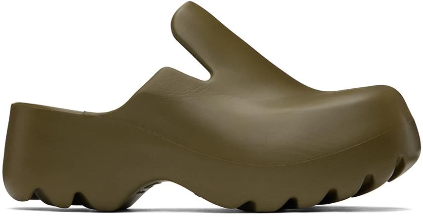 商品Bottega Veneta|Khaki Flash Clogs,价格¥2610,第1张图片