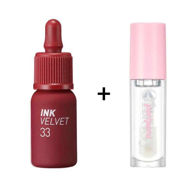 商品Peripera|Ink Velvet [#33] + Ink Glasting Lip Gloss [#1],价格¥151,第1张图片