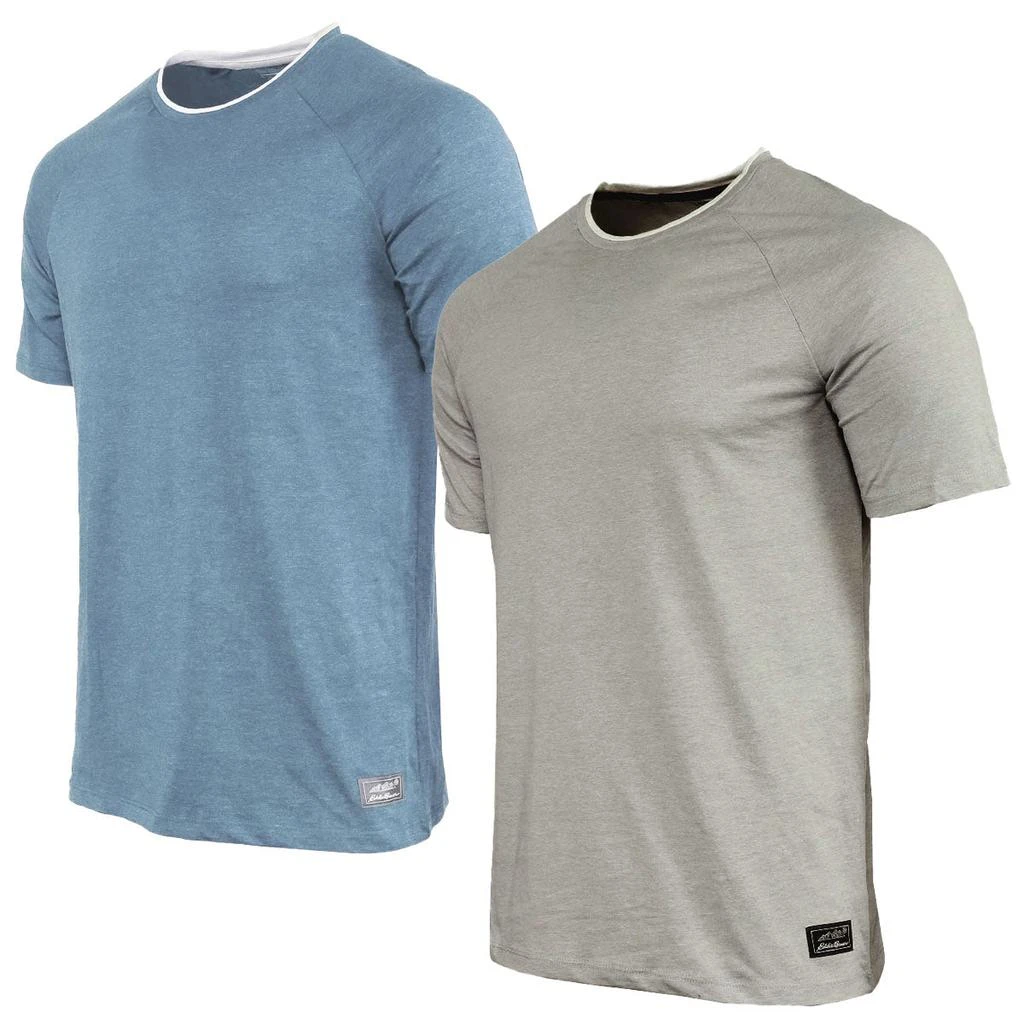 商品Eddie Bauer|Eddie Bauer Men's 2 Pack 24 Hour Tee with White Trim Neck,价格¥91,第4张图片详细描述