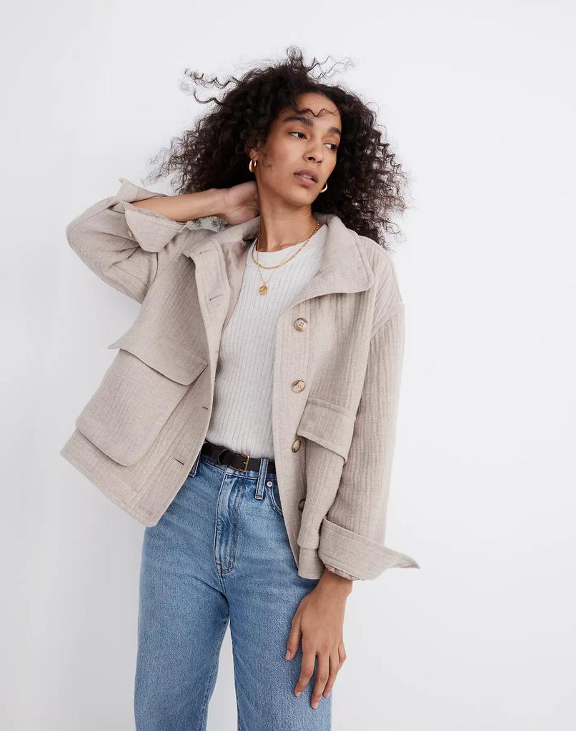 商品Madewell|Clairmont Crop Jacket,价格¥1081,第3张图片详细描述