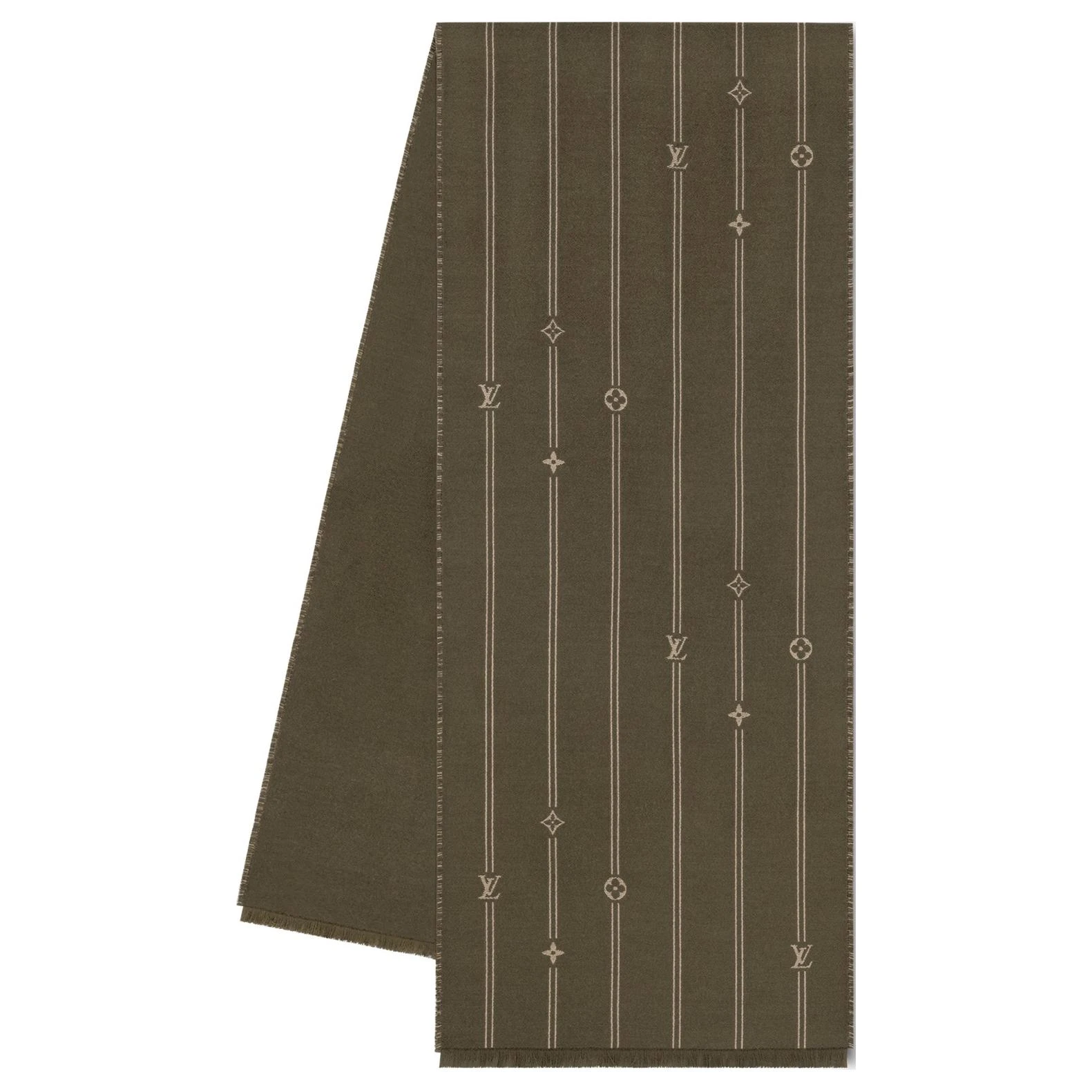 商品[国内直发] Louis Vuitton|品牌标识 绵羊毛 绒线围巾 男款 绿色,价格¥4000,第1张图片