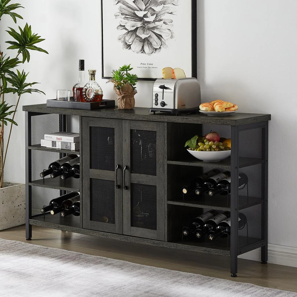 商品Streamdale Furniture|Streamdale Industrial Wine Bar Cabinet,价格¥2372,第1张图片