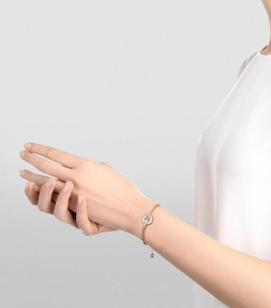 商品BVLGARI|Rose Gold, Diamond and Mother-of-Pearl BVLGARI BVLGARI Openwork Bracelet,价格¥35649,第3张图片详细描述
