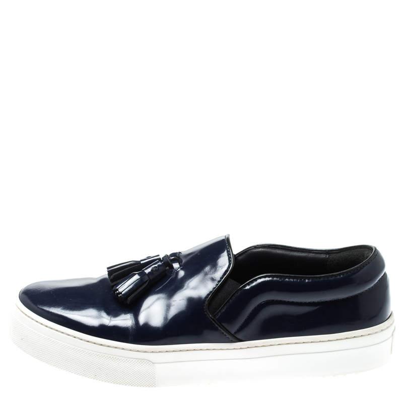 Celine Blue Leather Tassel Slip On Sneakers Size 38商品第2张图片规格展示