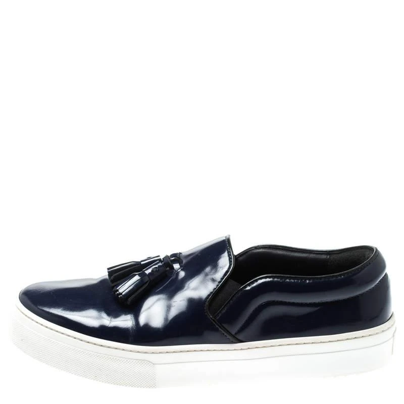 商品[二手商品] Celine|Celine Blue Leather Tassel Slip On Sneakers Size 38,价格¥1721,第2张图片详细描述