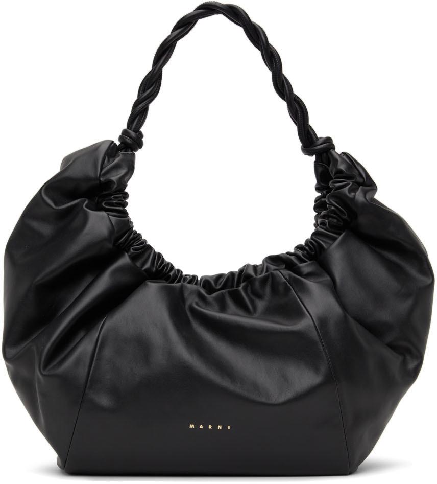 Black Medium Leather Twirl Bag商品第1张图片规格展示
