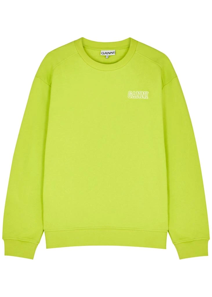 商品Ganni|Software neon green cotton-blend sweatshirt,价格¥722,第1张图片