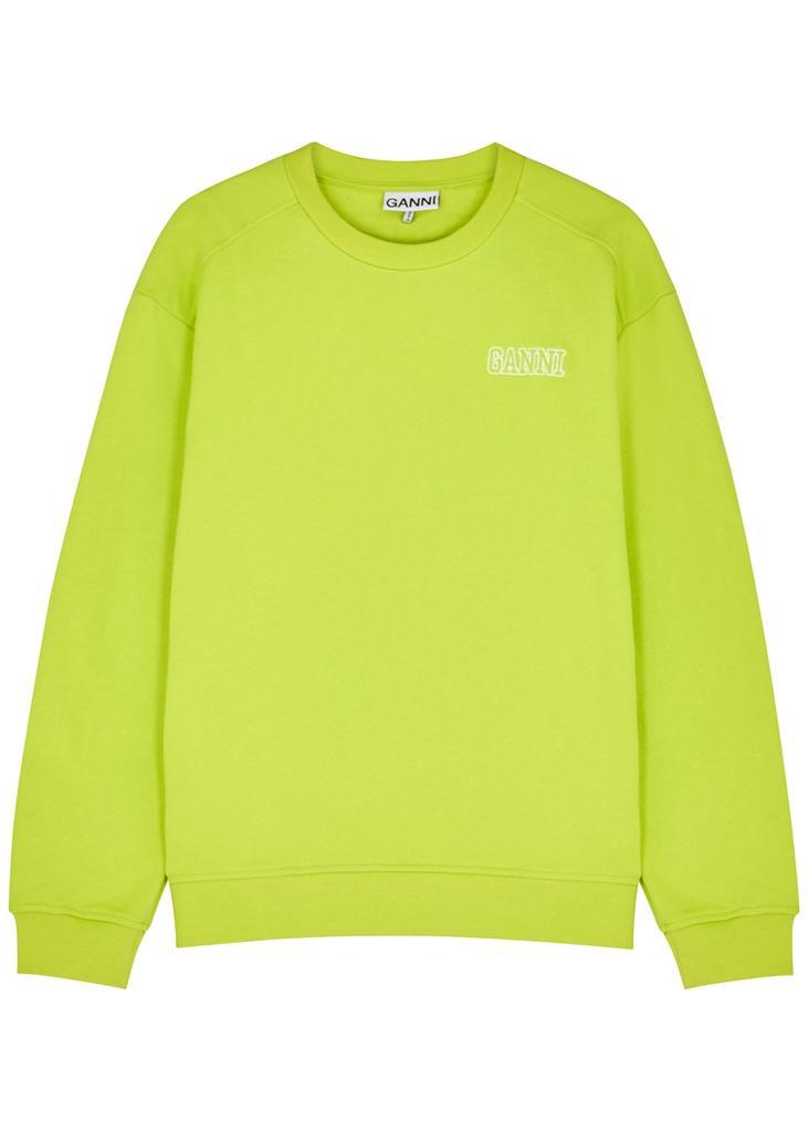商品Ganni|Software neon green cotton-blend sweatshirt,价格¥1235,第1张图片