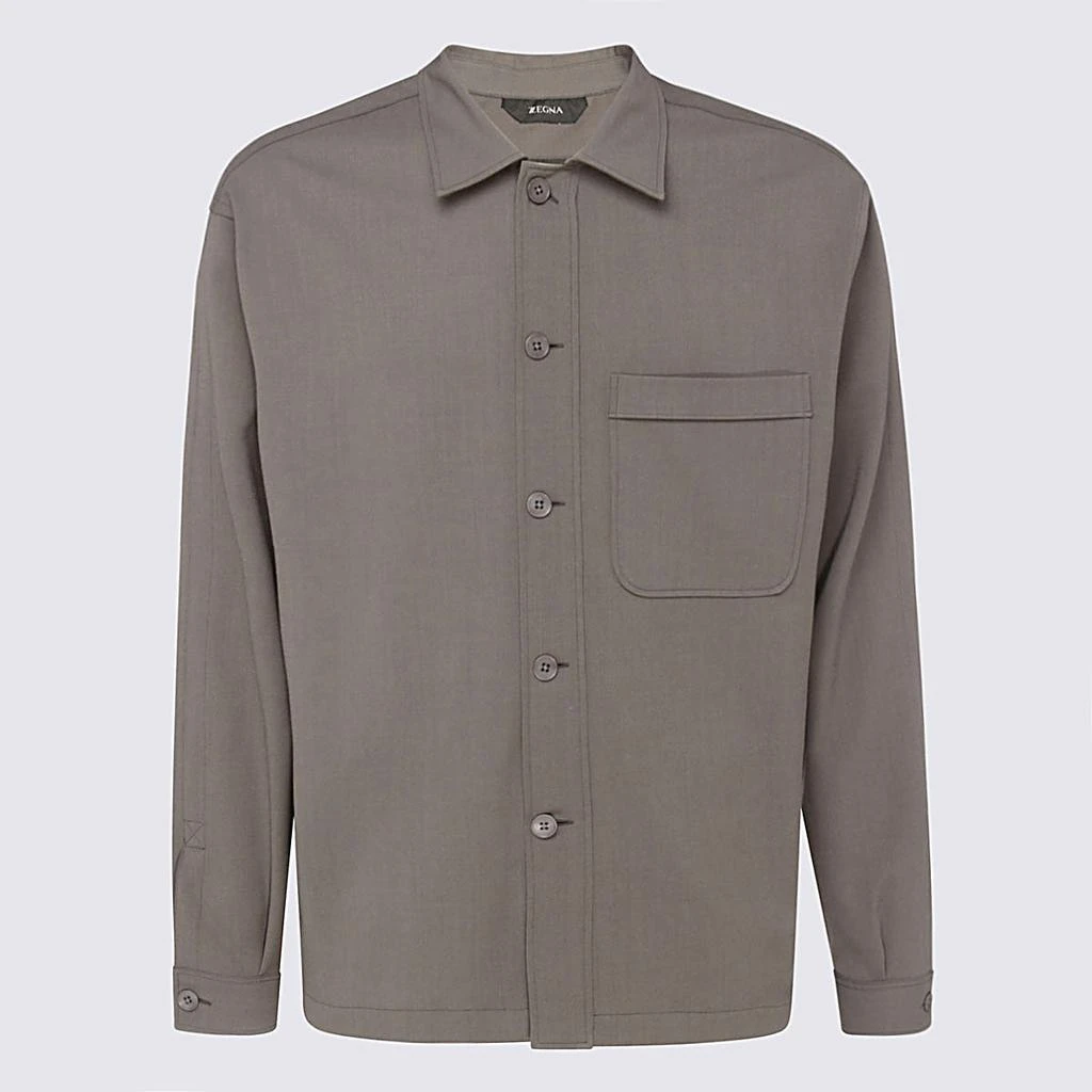 商品Zegna|ARMY GREEN SHIRT,价格¥1525,第1张图片