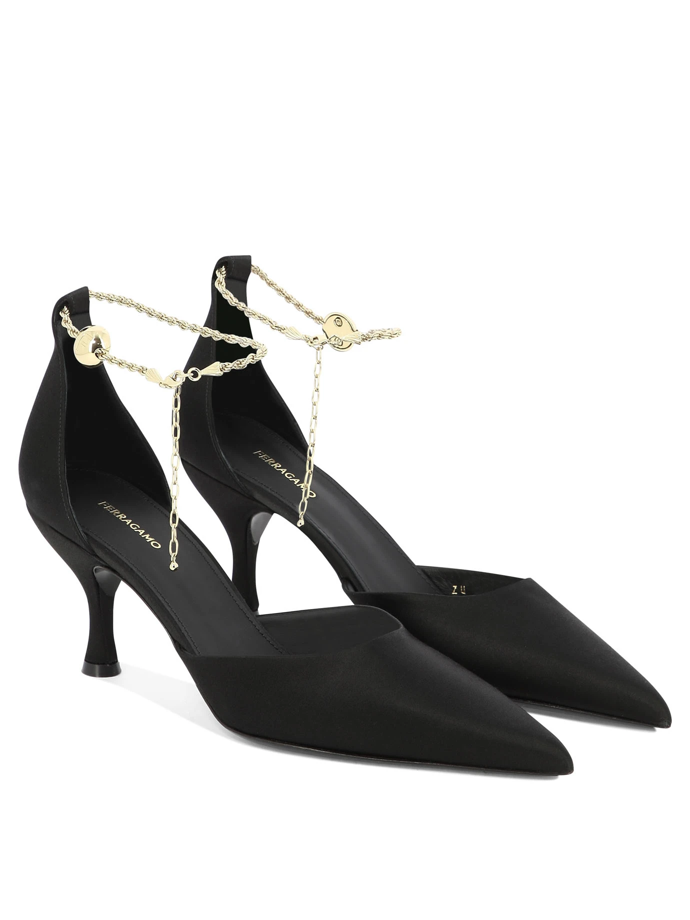 商品Salvatore Ferragamo|Salvatore Ferragamo 女士高跟鞋 0768984 黑色,价格¥3033,第3张图片详细描述