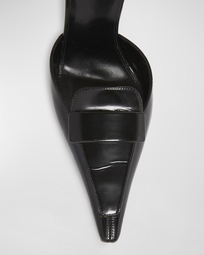 Yves Saint Laurent Leather D'Orsay Loafer Pumps - High Heels
