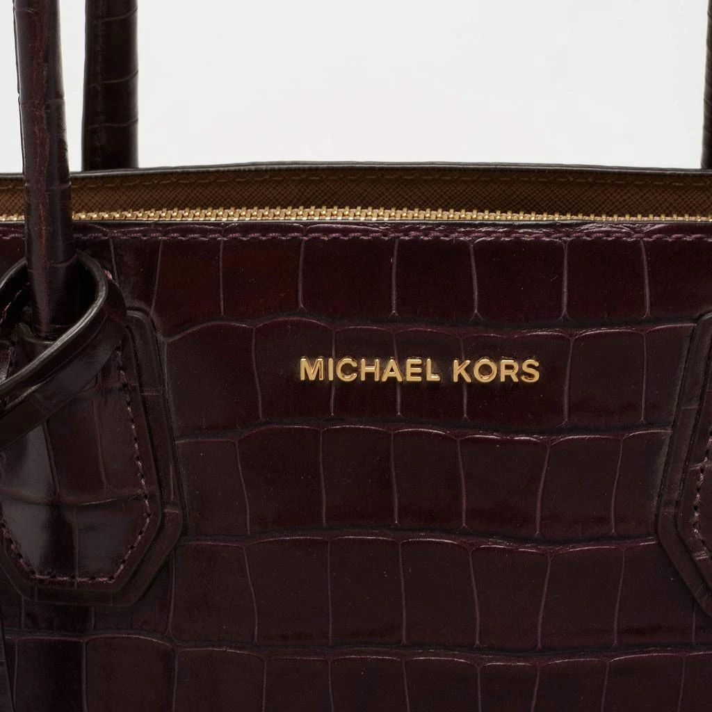 商品[二手商品] Michael Kors|Michael Kors Purple Croc Embossed Leather Mercer Tote ,价格¥1140,第5张图片详细描述