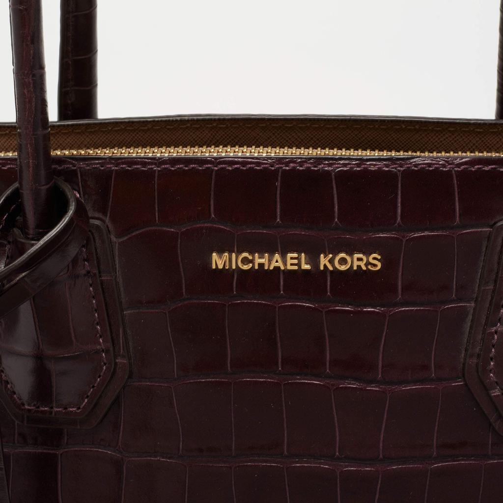 商品[二手商品] Michael Kors|Michael Kors Purple Croc Embossed Leather Mercer Tote,价格¥1092,第7张图片详细描述