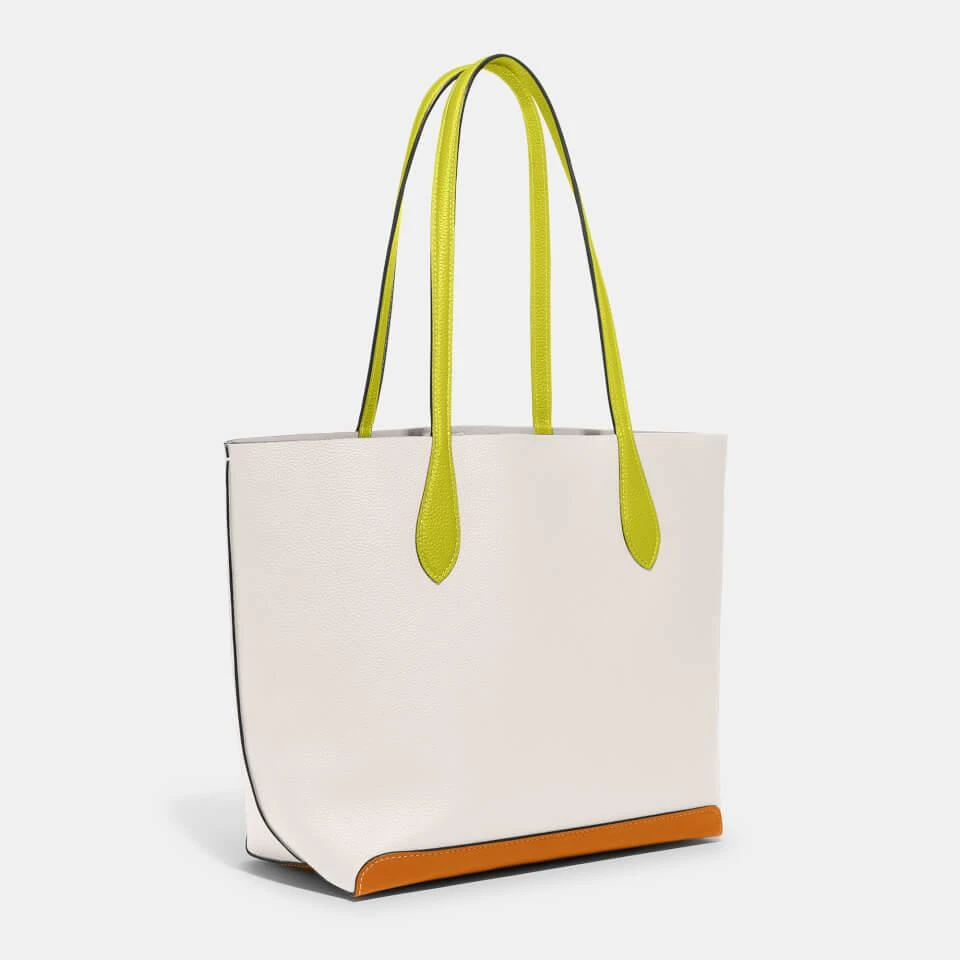 商品Coach|Coach Women's Colorblock Leather Kia Tote Bag - Chalk Multi,价格¥1267,第4张图片详细描述