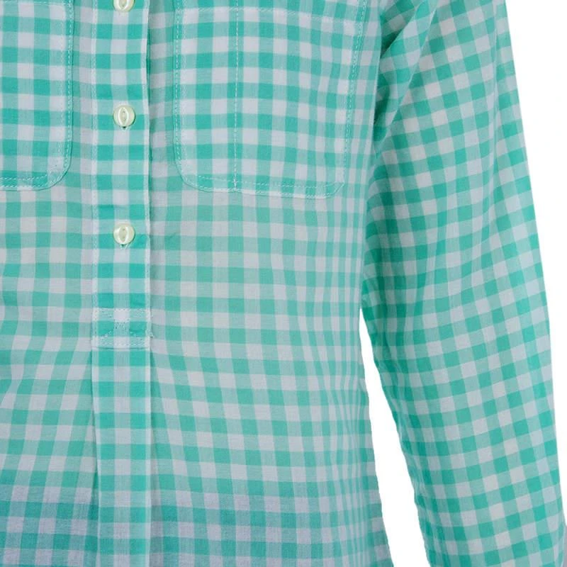 Ralph Lauren White and Green Checked Long Sleeve Button-Down Cotton Shirt 6 Yrs 商品