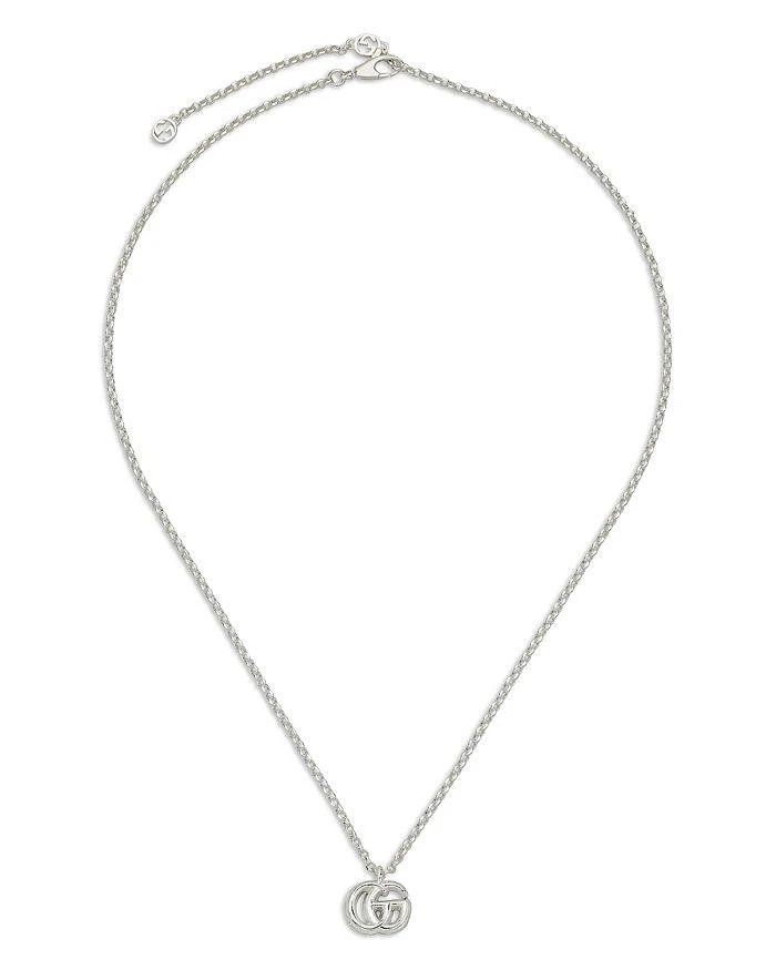 商品Gucci|Sterling Silver Marmont Double G Pendant Necklace, 14.9-16.5",价格¥2243,第1张图片