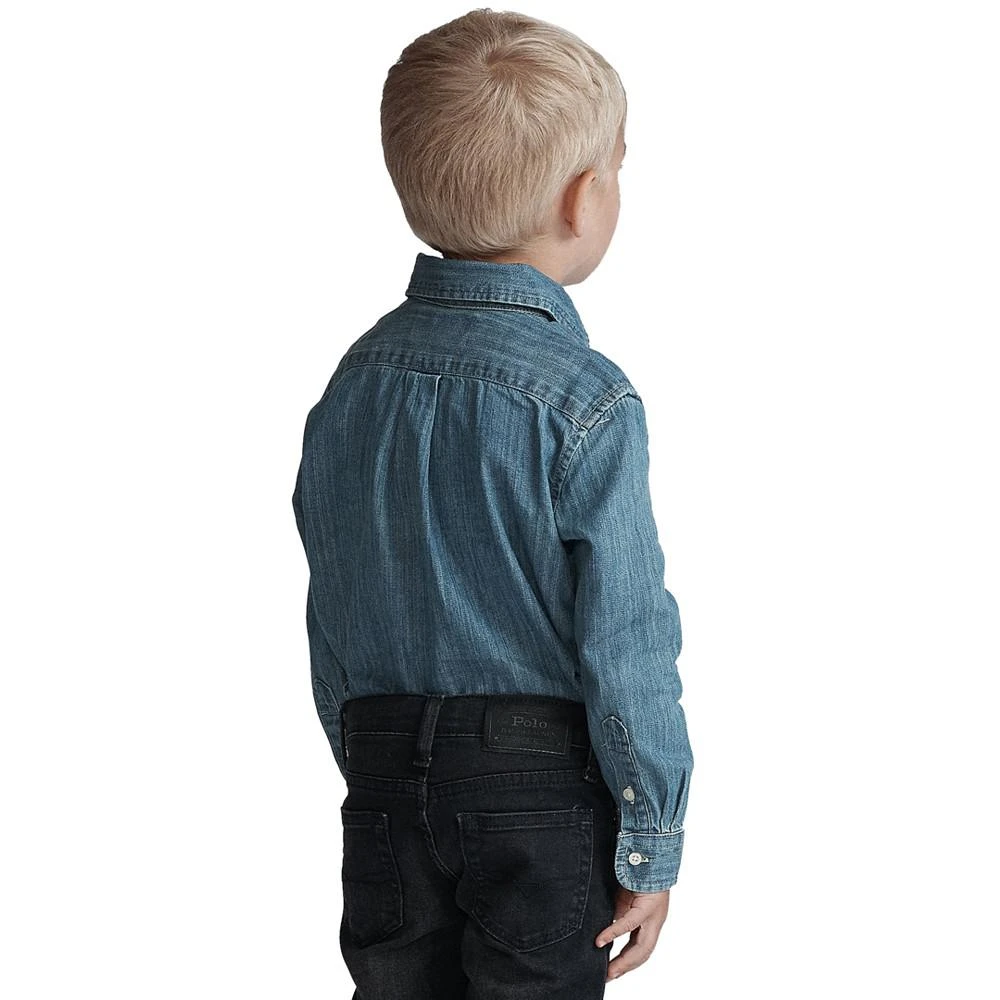商品Ralph Lauren|Toddler and Little Boys Cotton Chambray Shirt,价格¥413,第3张图片详细描述