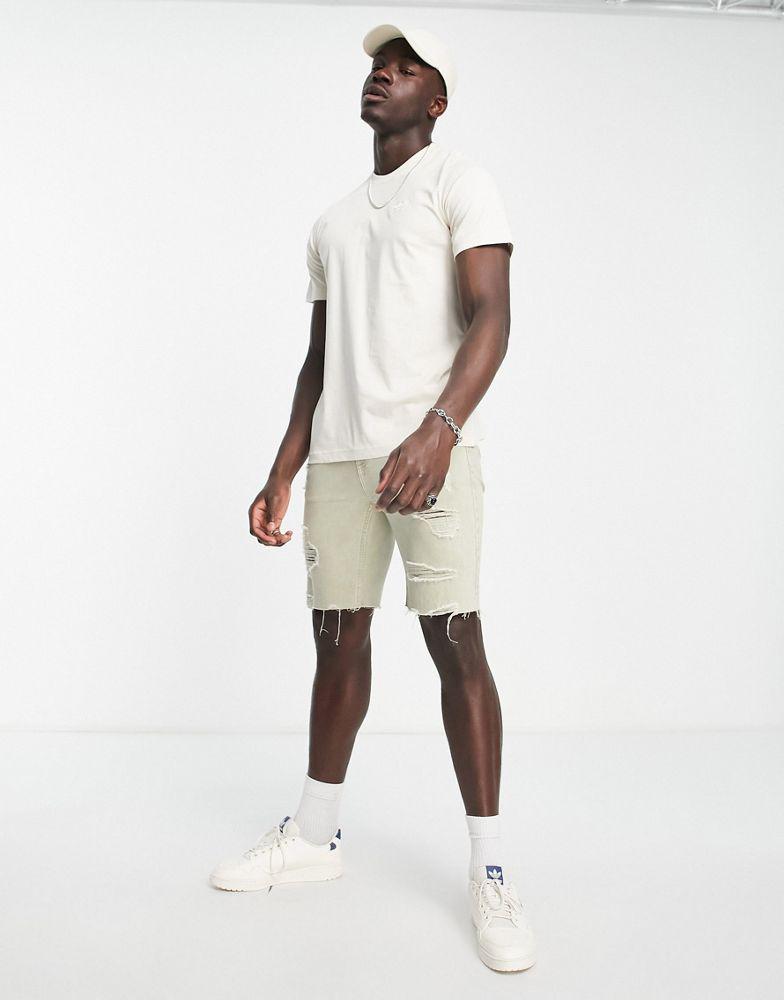 adidas Originals Trefoil Essentials logo t-shirt in off white商品第4张图片规格展示