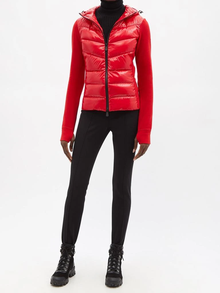 Hooded quilted nylon and fleece down jacket 商品