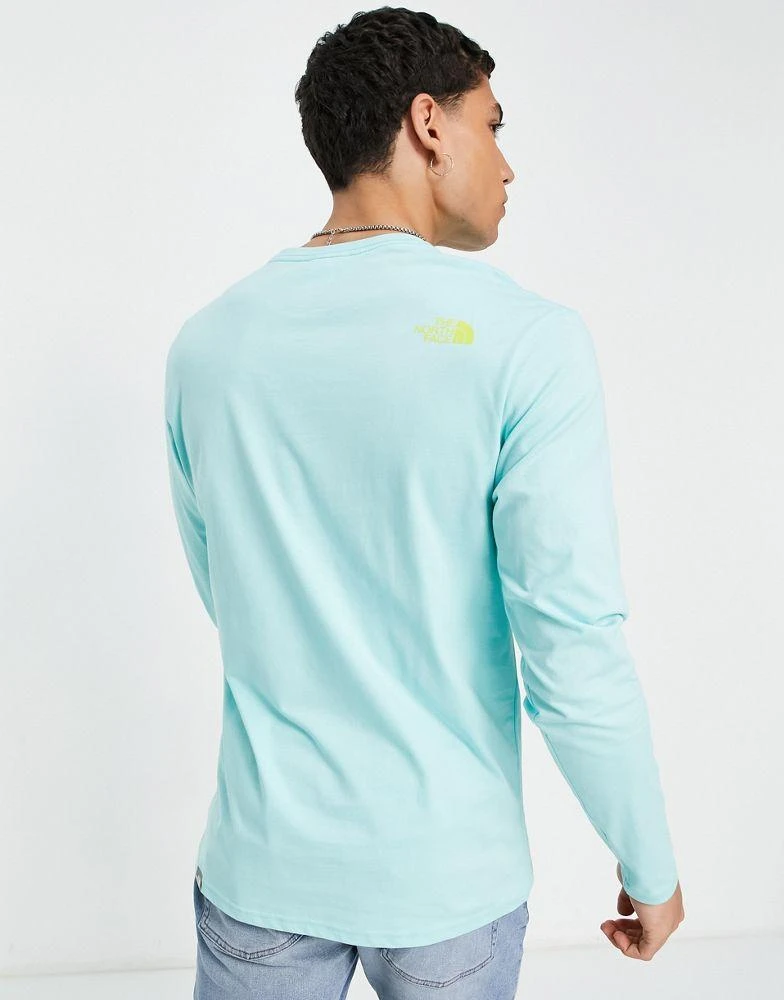 商品The North Face|The North Face Centre Dome long sleeve t-shirt in aqua blue Exclusive at ASOS,价格¥192,第2张图片详细描述