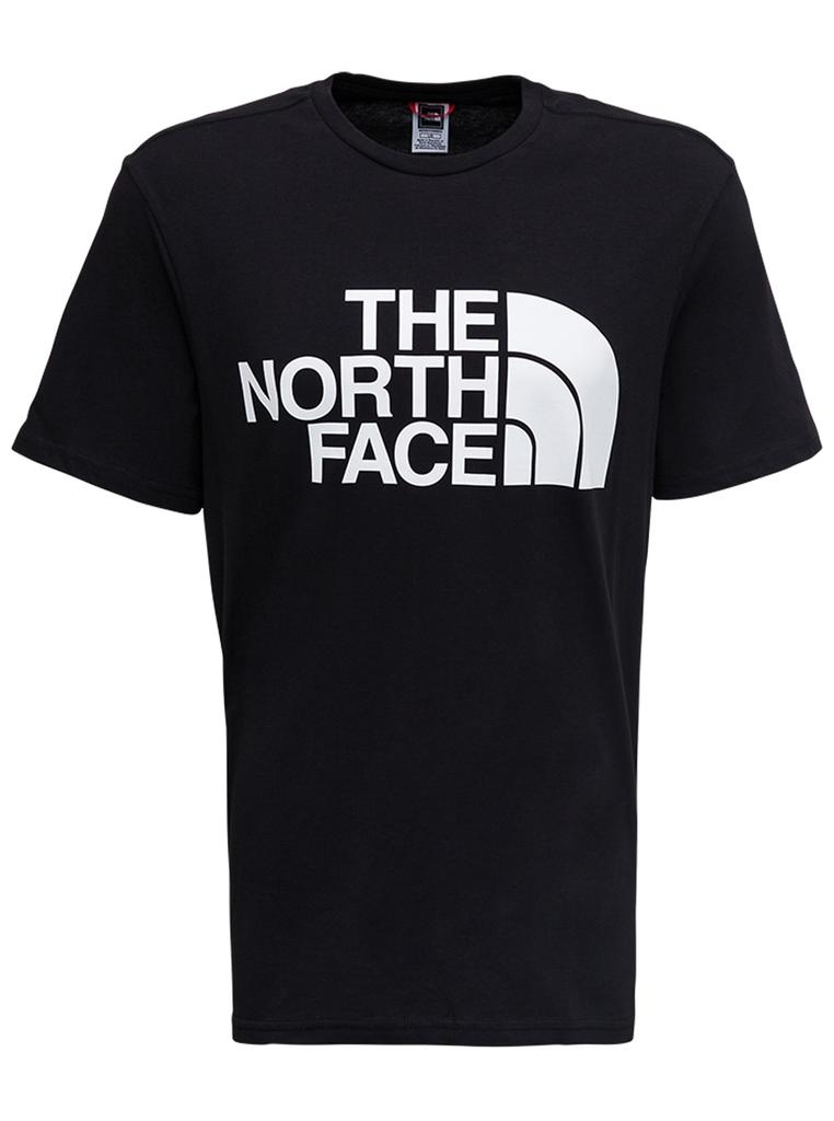 The North Face Black Cotton T-shirt With Logo Print商品第1张图片规格展示