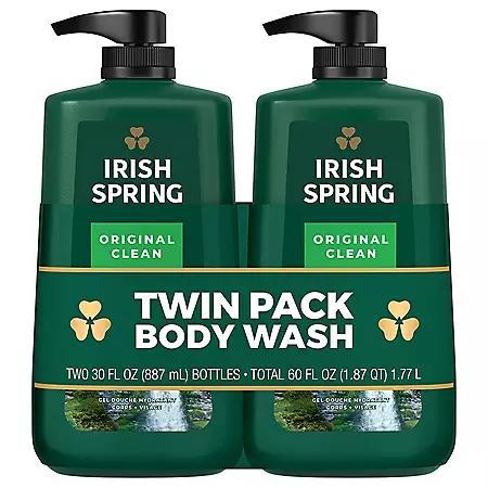 商品Irish Spring|Irish Spring Body Wash for Men, Original Clean (30 fl. oz., 2 pk.),价格¥79,第1张图片