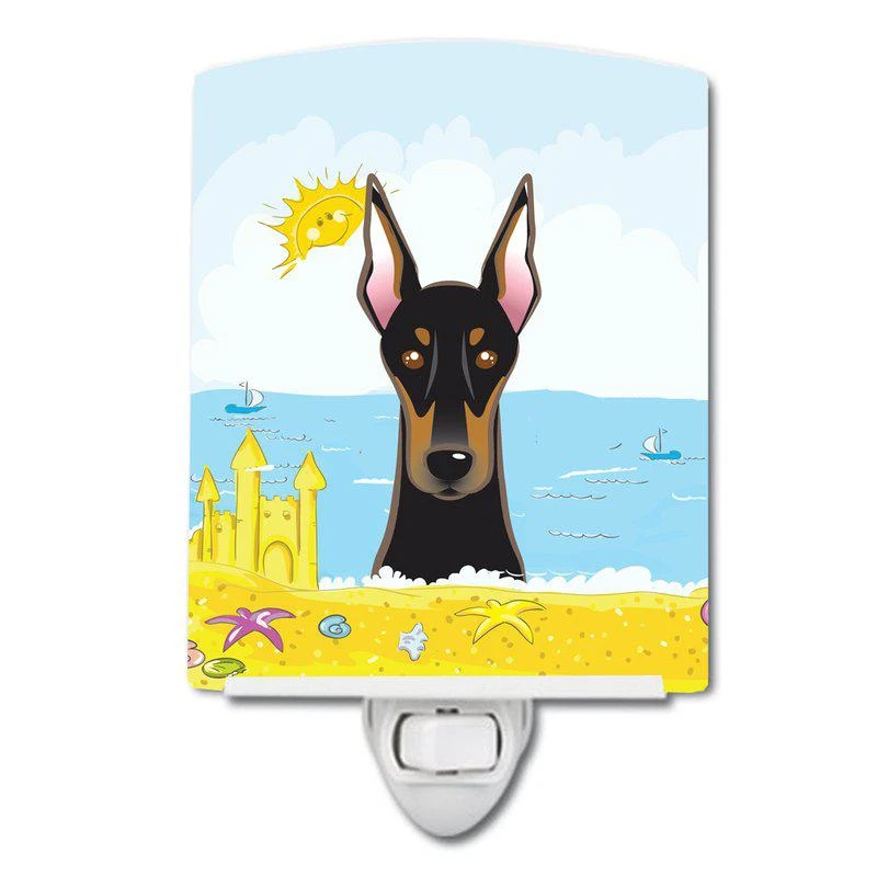 商品Caroline's Treasures|Doberman Summer Beach Ceramic Night Light,价格¥204,第1张图片