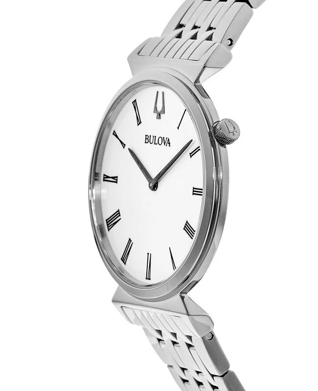 商品Bulova|Bulova Regetta White Dial Steel Men's Watch 96A232,价格¥1581,第4张图片详细描述
