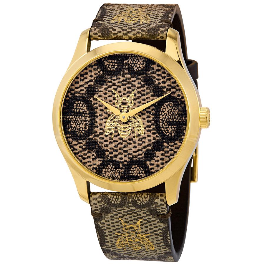 Pre-owned Gucci G-Timeless GG Supreme Canvas Dial Unisex Watch YA1264068商品第1张图片规格展示