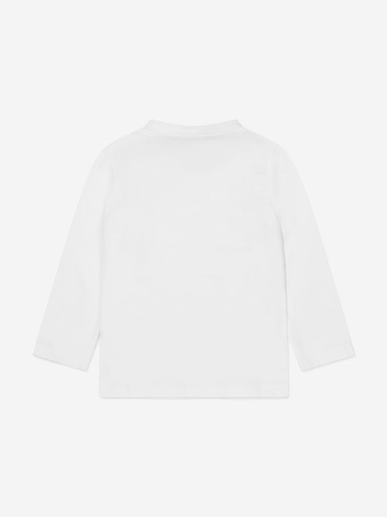 Balmain White Baby Long Sleeve Logo T-Shirt商品第4张图片规格展示