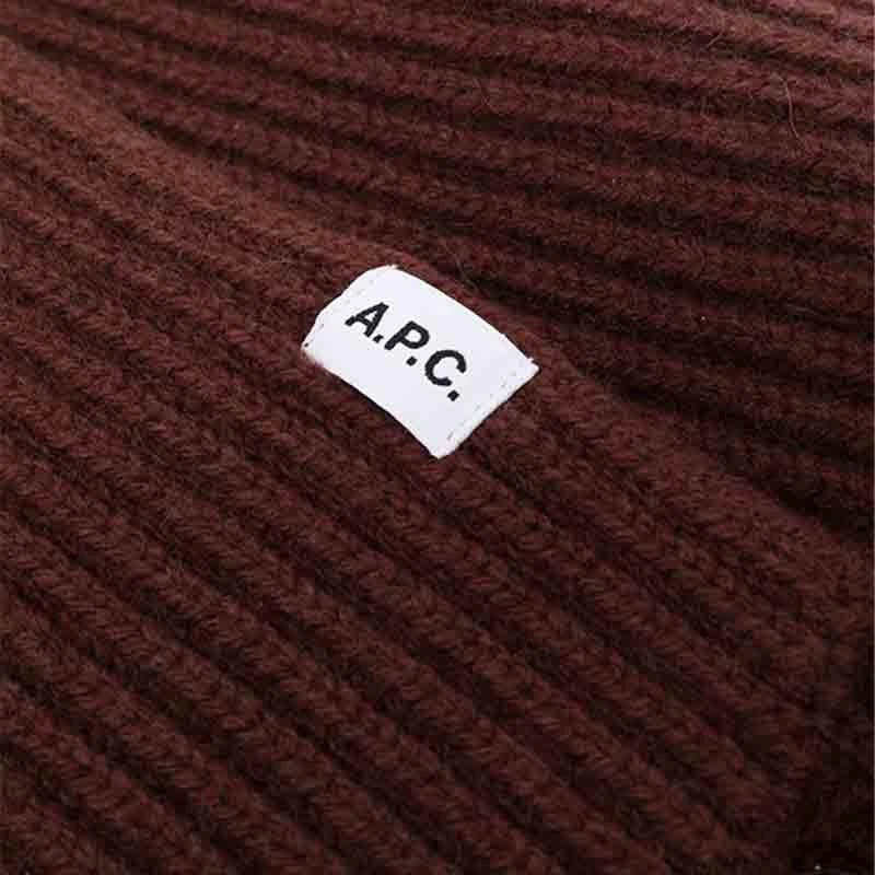 logo 巧克力色男士羊毛罗纹针织围巾【香港仓极速发货】 商品