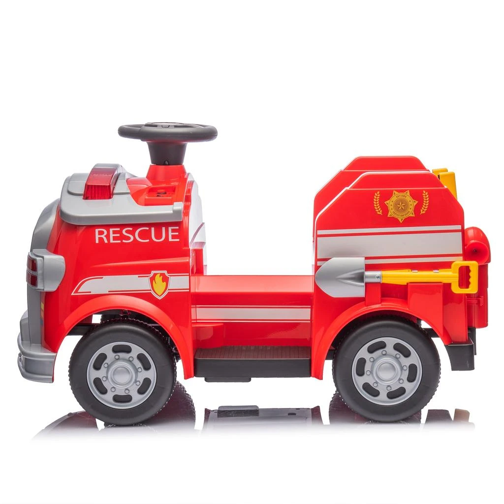 商品Streamdale Furniture|Streamdale 12V Kids Ride On Electric Car.Fire Engine Shape Design with Early education function,价格¥1770,第3张图片详细描述