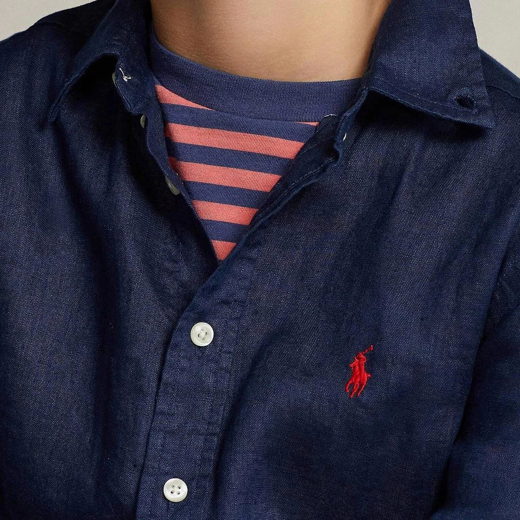商品Ralph Lauren|Polo Ralph Lauren Boys' Linen Sport Shirt,价格¥302,第3张图片详细描述