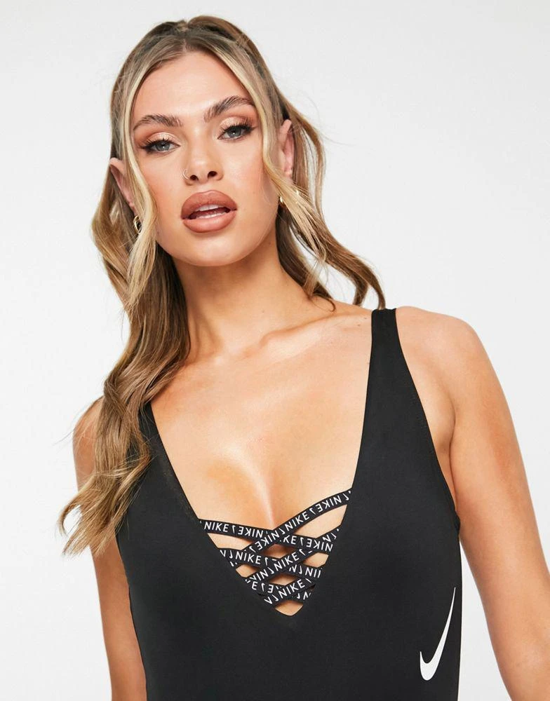 商品NIKE|Nike Swimming Icon Sneakerkini one piece swimsuit in black,价格¥286,第4张图片详细描述