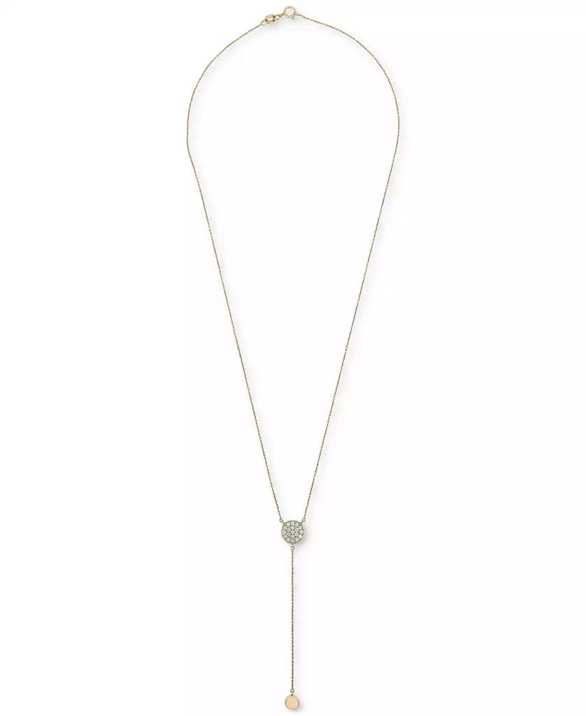 商品Macy's|Peridot Cluster 17" Lariat Necklace (1/2 ct. t.w.) in 14k Gold-Plated Sterling Silver,价格¥761,第3张图片详细描述