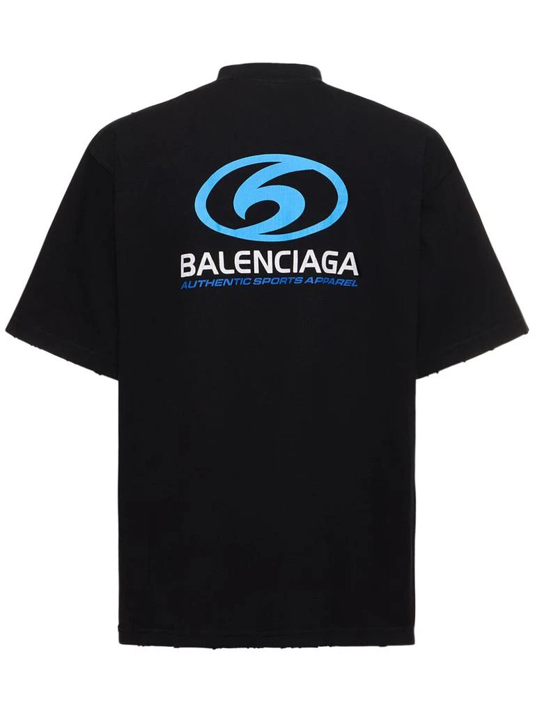 商品Balenciaga|Surfer Cracked Vintage Cotton T-shirt,价格¥6283,第2张图片详细描述