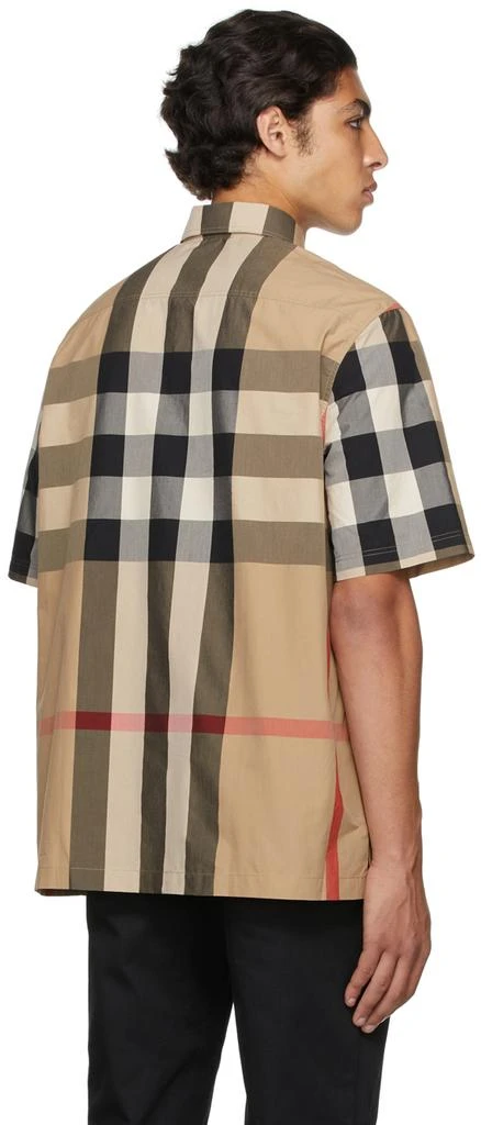 商品Burberry|驼色格纹短袖衬衫,价格¥4576,第3张图片详细描述