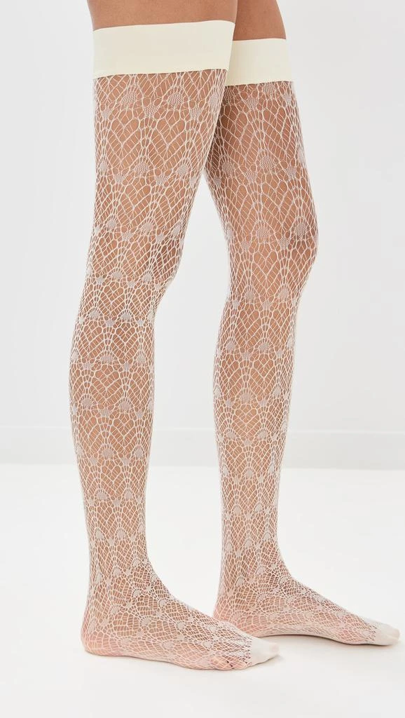 商品FALKE|Cream Swirl Stay Up Tights,价格¥414,第1张图片