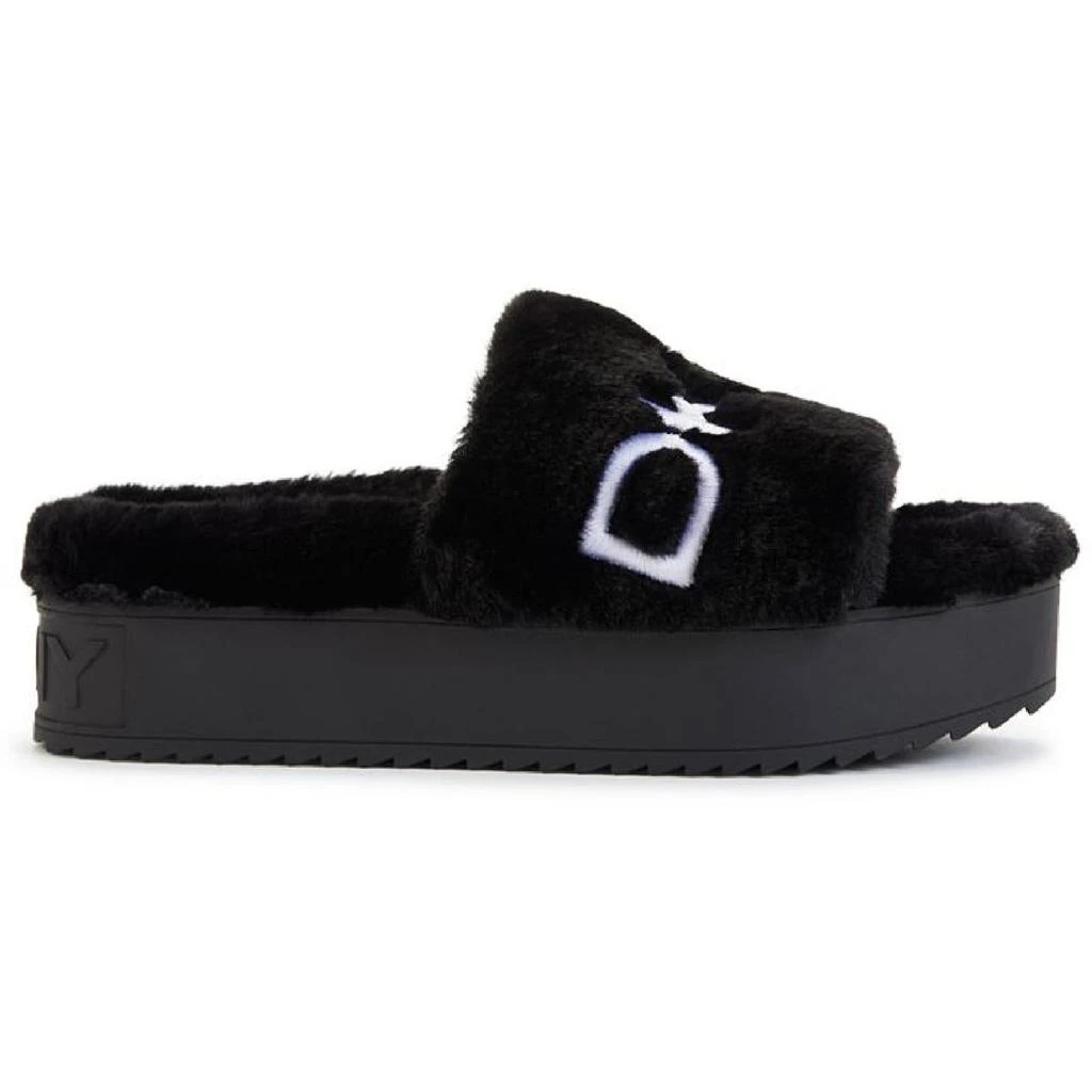 商品DKNY|Palz Womens Faux Fur Fluorescent Slide Slippers,价格¥183,第2张图片详细描述