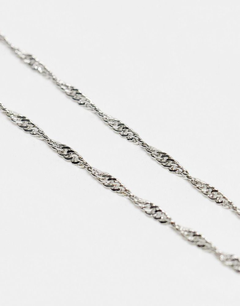 商品ASOS|ASOS DESIGN neck chain with dagger pendant in silver tone,价格¥73,第2张图片详细描述
