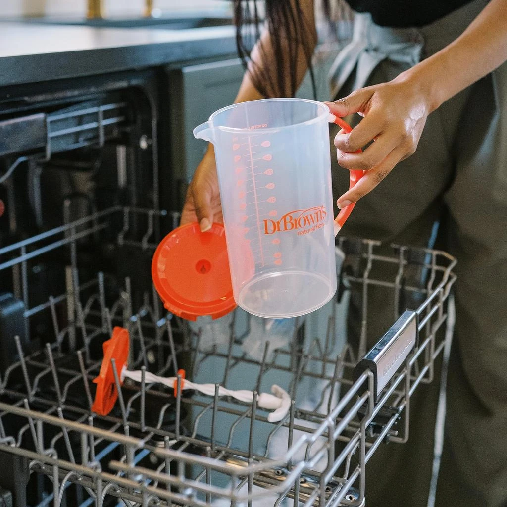 Dr. Brown's Baby Formula Mixing Pitcher with Adjustable Stopper, Locking Lid, & No Drip Spout, 32oz, BPA Free, Orange 商品