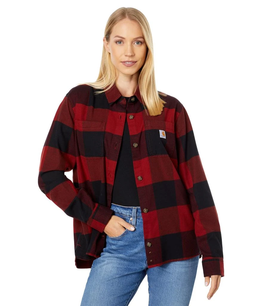 商品Carhartt|Rugged Flex® Loose Fit Midweight Flannel Long Sleeve Plaid Shirt,价格¥375,第1张图片