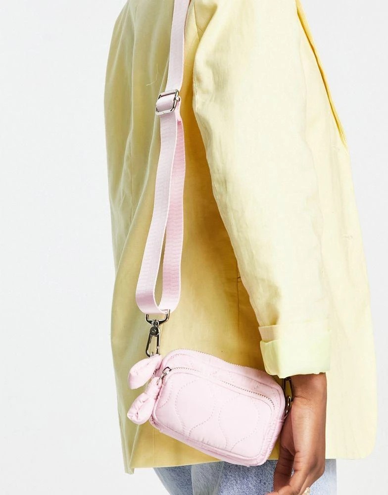 商品Topshop|Topshop micro quilt nylon bag in pink,价格¥194,第3张图片详细描述