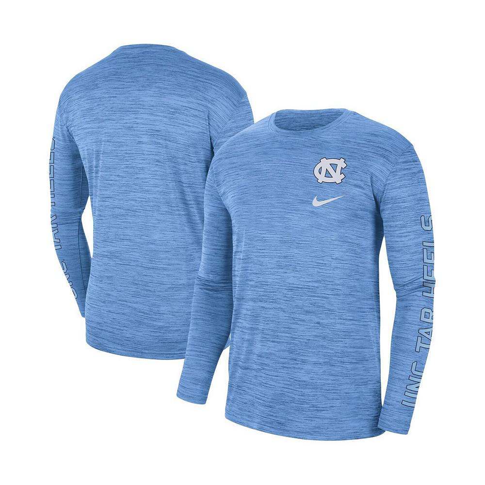 男式 耐克 北卡大学焦油踵队长袖T恤 校园蓝色商品第1张图片规格展示