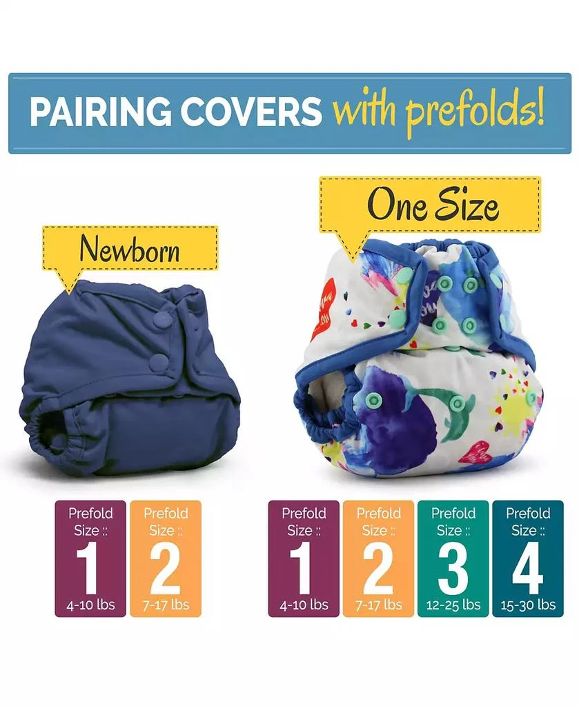 商品Kanga Care|rayon from Bamboo Prefold Cloth Diapers (6pk) - Size 3 : Baby Beige,价格¥202,第5张图片详细描述